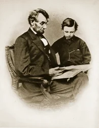 Lincoln and Tad, 1864